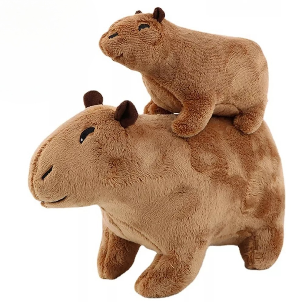 Peluche Capibara Con Zaino Tartaruga – 25 Cm Di Tenerezza, Super Morbido, Regalo Per Bambini