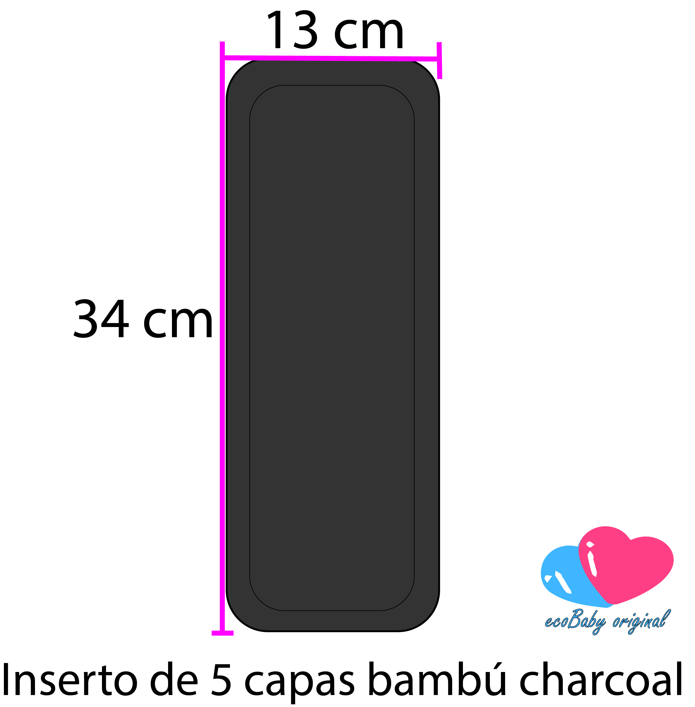 Pañales ecológicos de tela para bebés con insertos nocturnos ecobaby original.