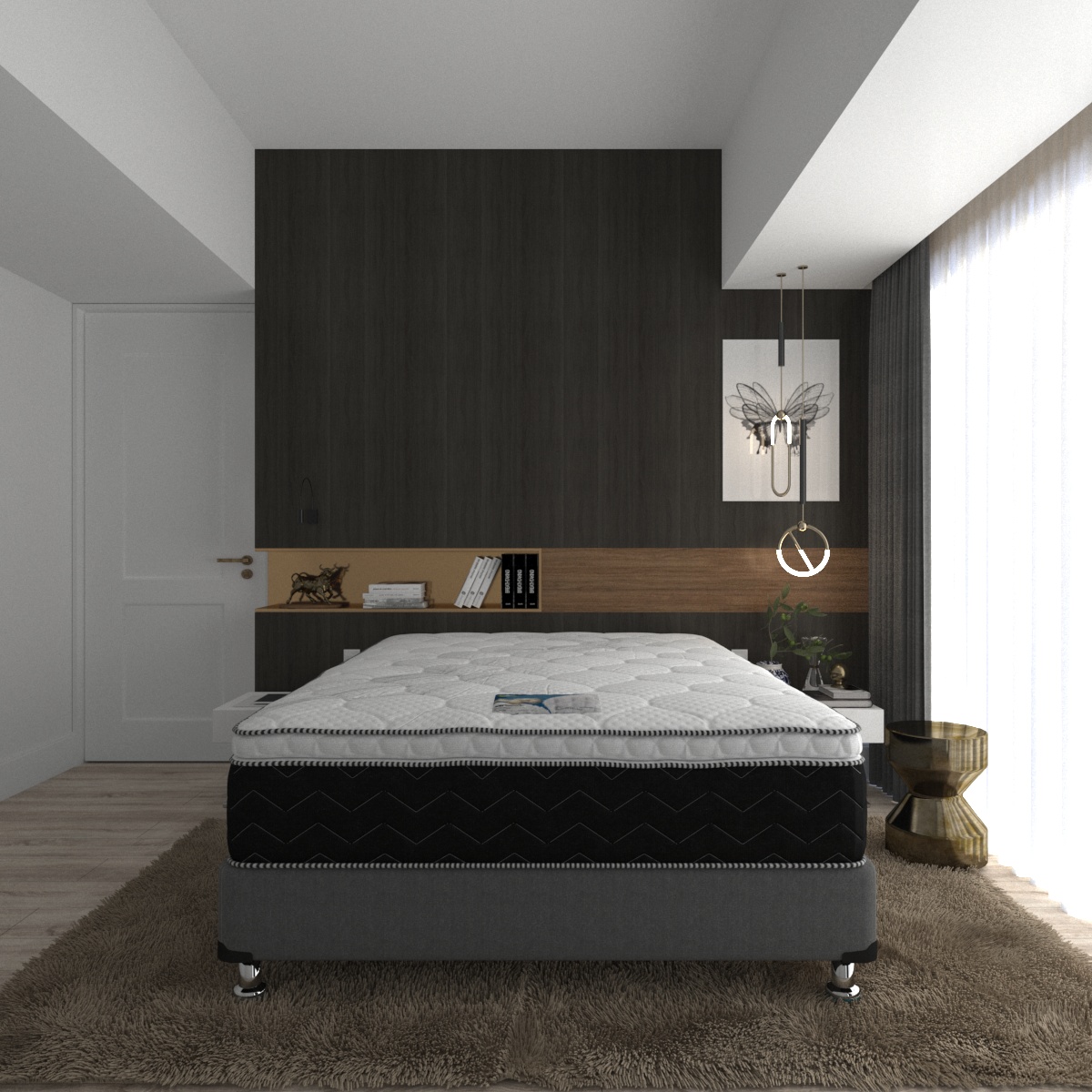 Colchón con Box King Size PresToon Venue Serta Ortopédico Con Colchoneta PILLOW TOP