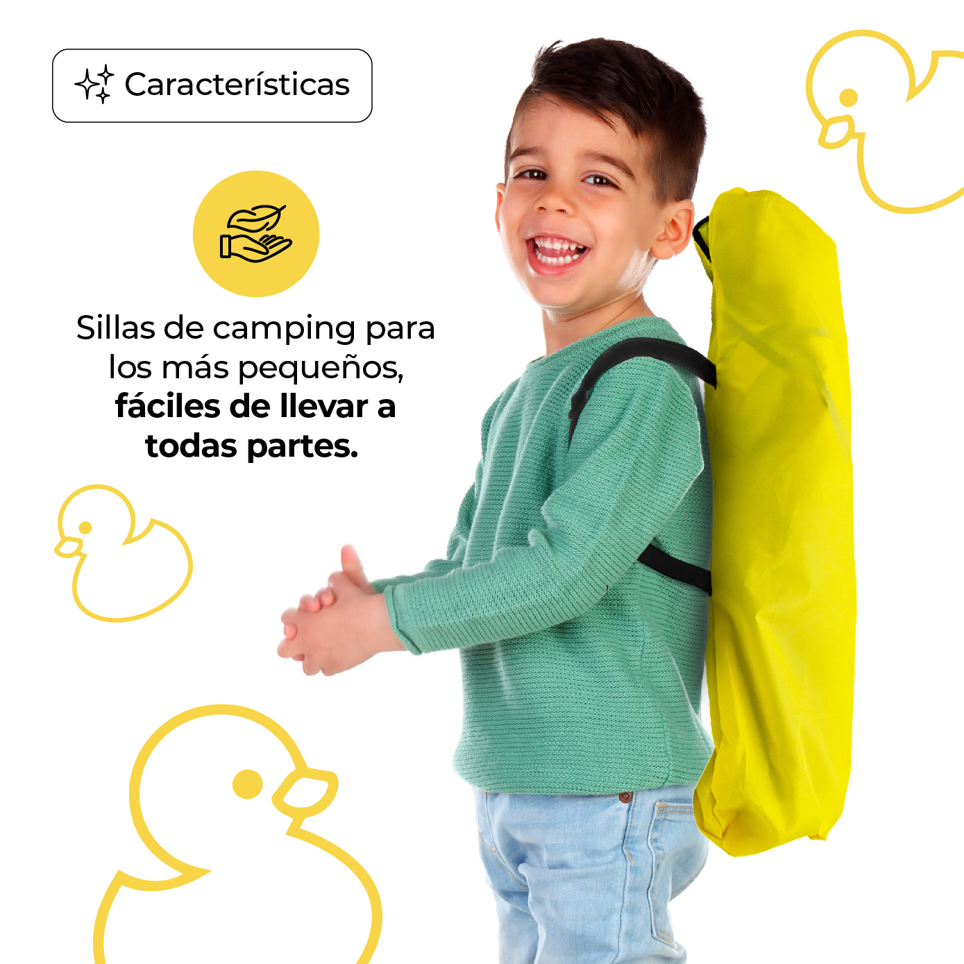 Silla Plegable Para Camping Infantil Pato .