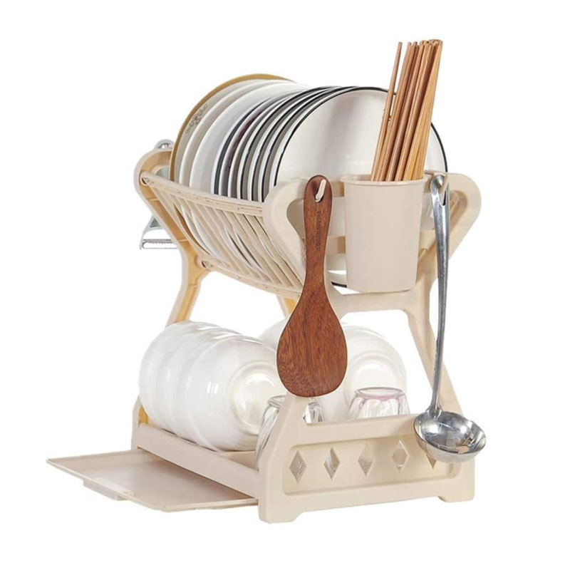 Escurridor de 2 niveles plastico chico.