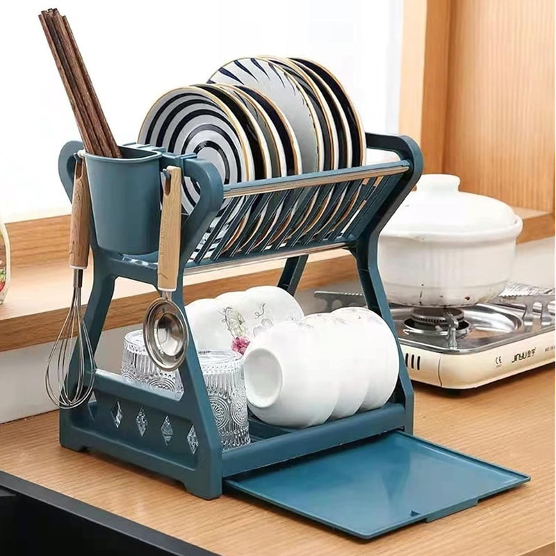 Escurridor de 2 niveles plastico chico.