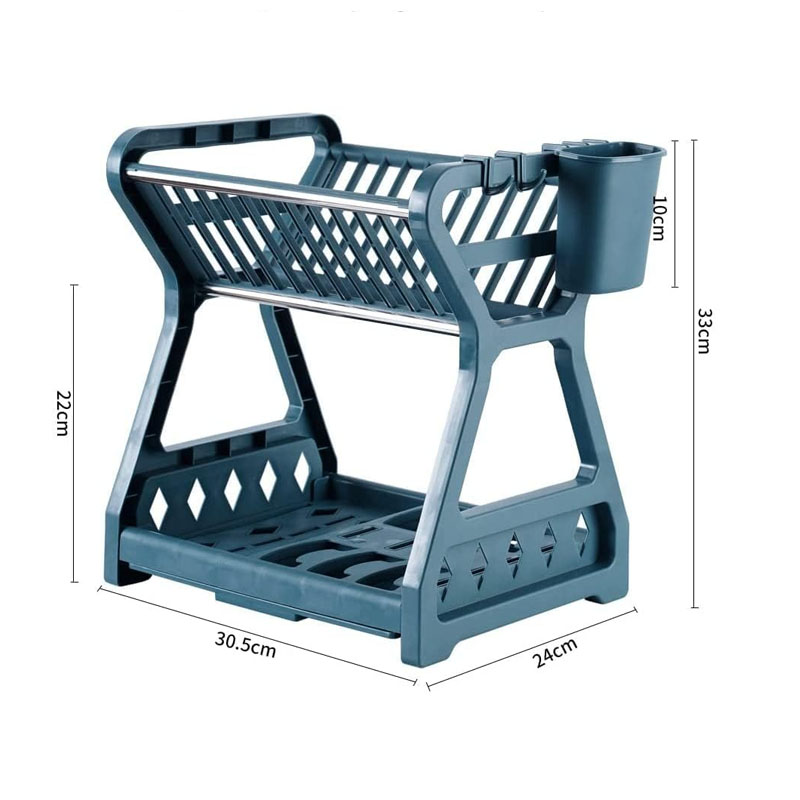 Escurridor de 2 niveles plastico chico.