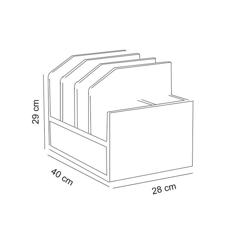 Papelera de escritorio con revistero, varios colores.