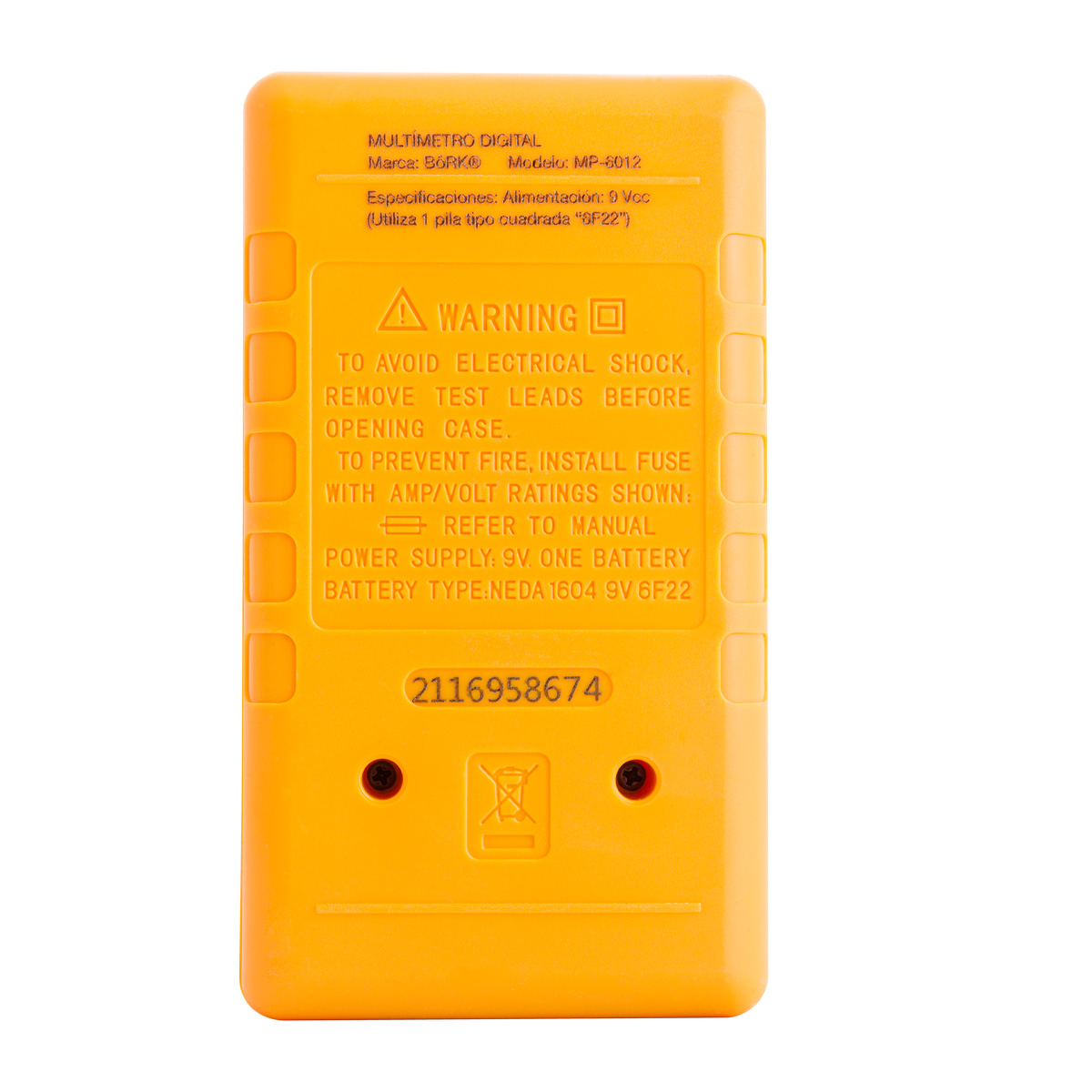 Multímetro Digital Con Medidor De Frecuencia Mp-6012