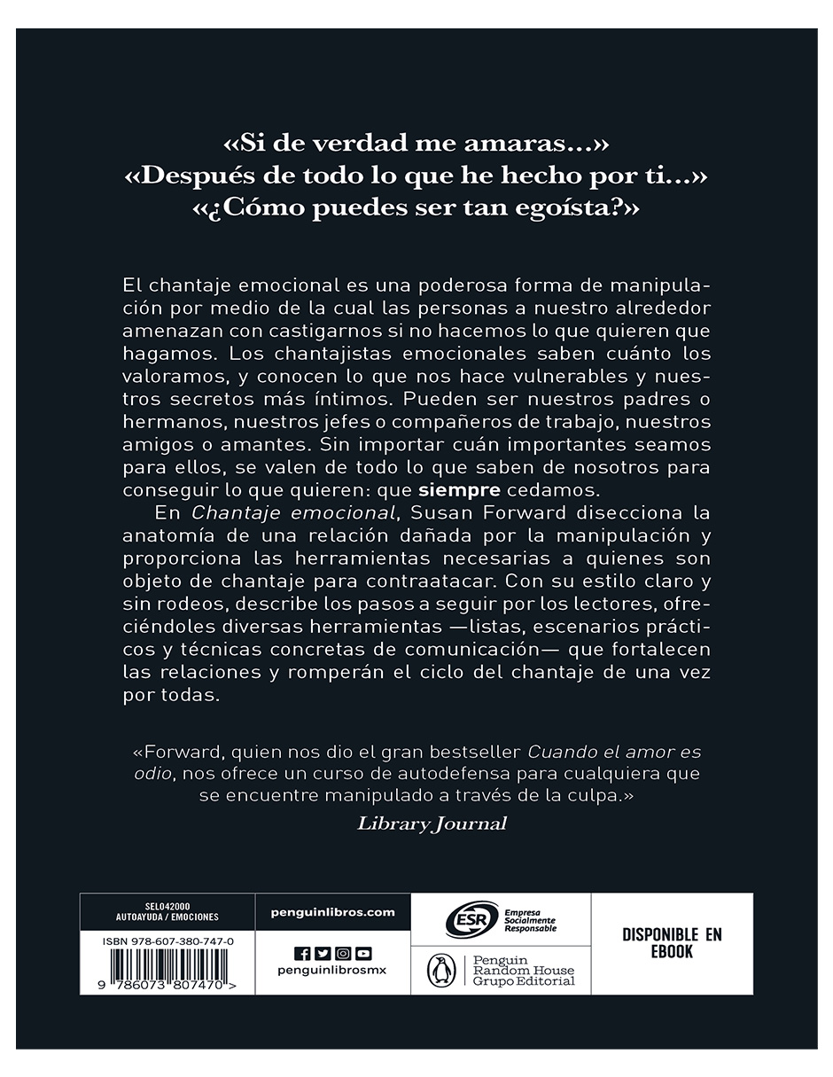 Libro Chantaje emocional Autor Susan Forward