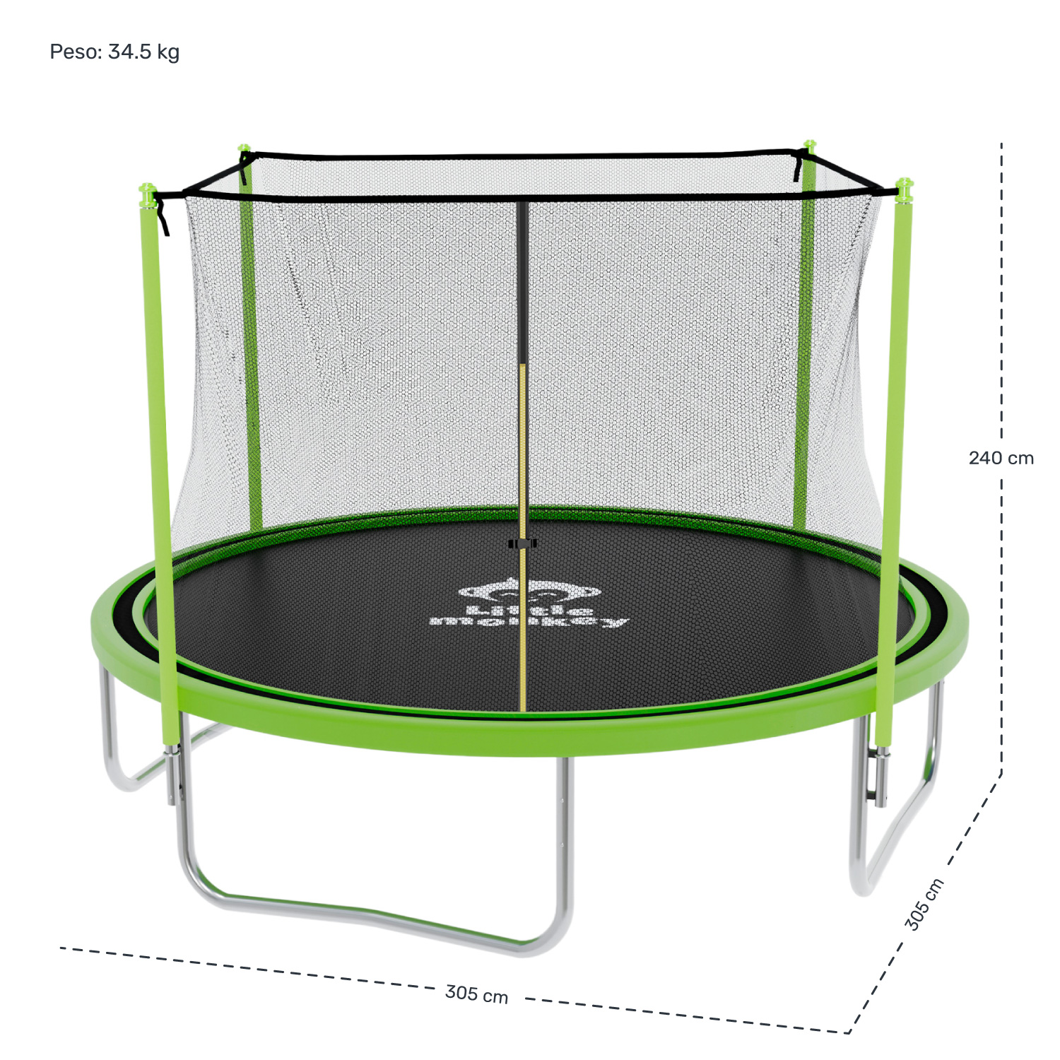 Trampolin 3 mts Brincolin Infantil Reforzado 10 Pies Uso Rudo Tumbling.
