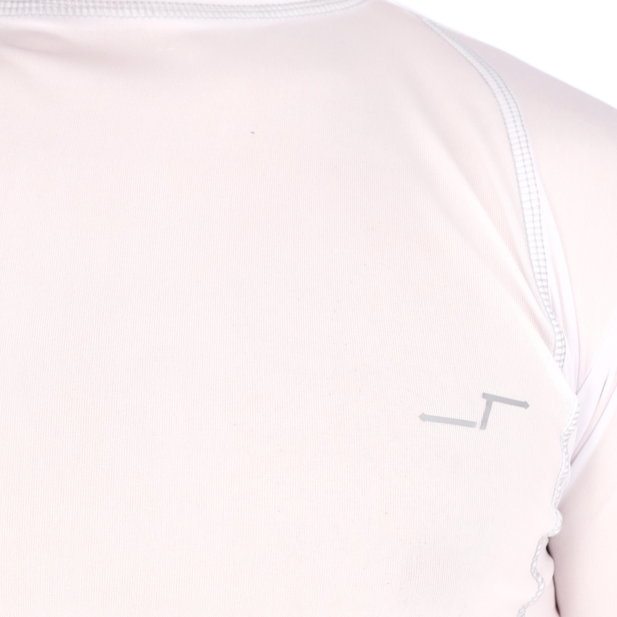 Playera Deportiva Manga Larga Color Blanco Para Hombre Ejercicio Licra Comoda Dry Fit