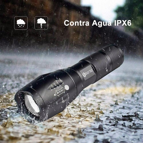 Linterna Led Recargable T6 Luz Táctica Portátil De Alta Potencia Zoom Telescópico, Linterna De Modo De Cinco Marchas, Adecuada Para Pesca, Equitación Nocturna, Camping, Senderismo Y Montañismo
