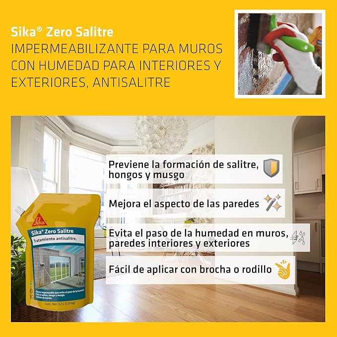 Sika Eliminador De Salitre Y Humedad Sika Zero Salitre 1.2 L
