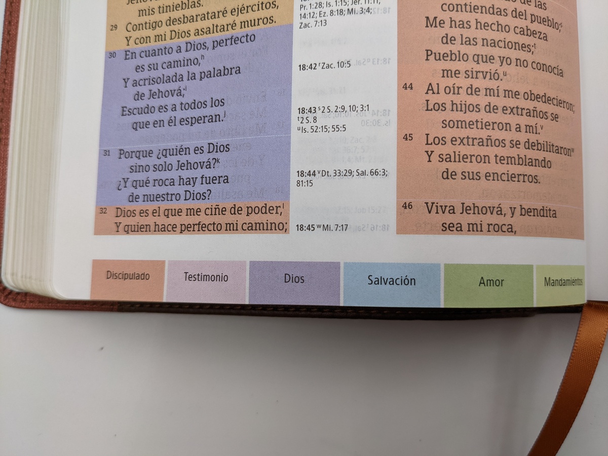 Biblia Rvr60 De Estudio Arcoíris, Morado/multicolor Imitción Piel