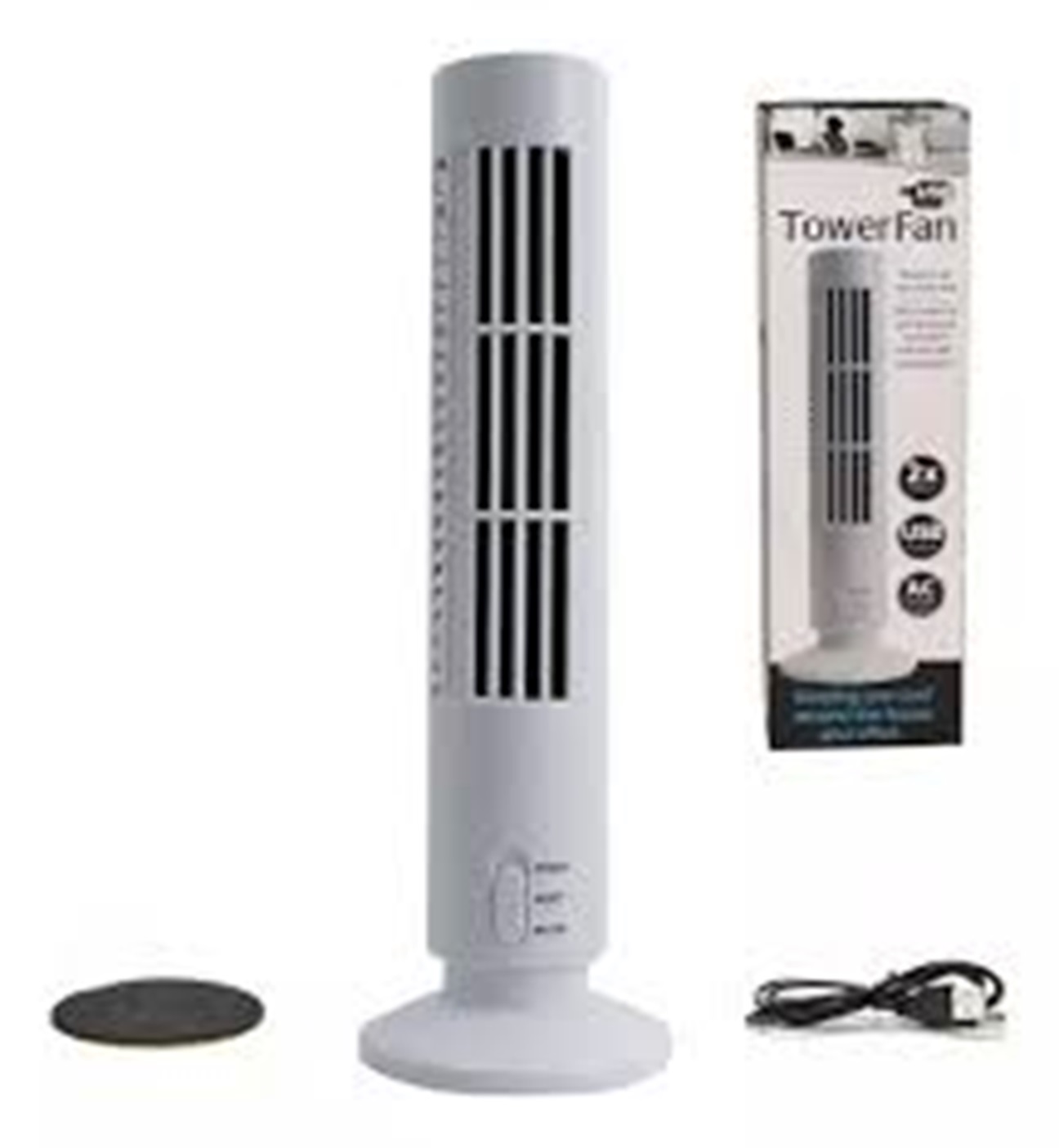 Ventilador abanico de torre con luz.