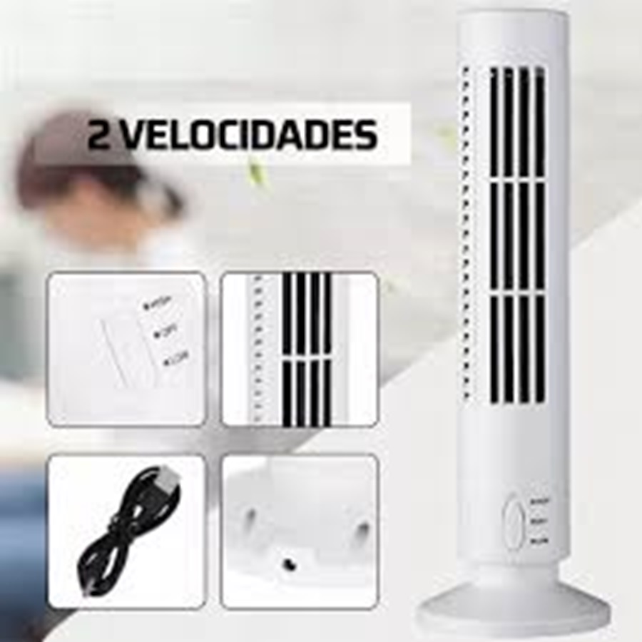 Ventilador abanico de torre con luz.