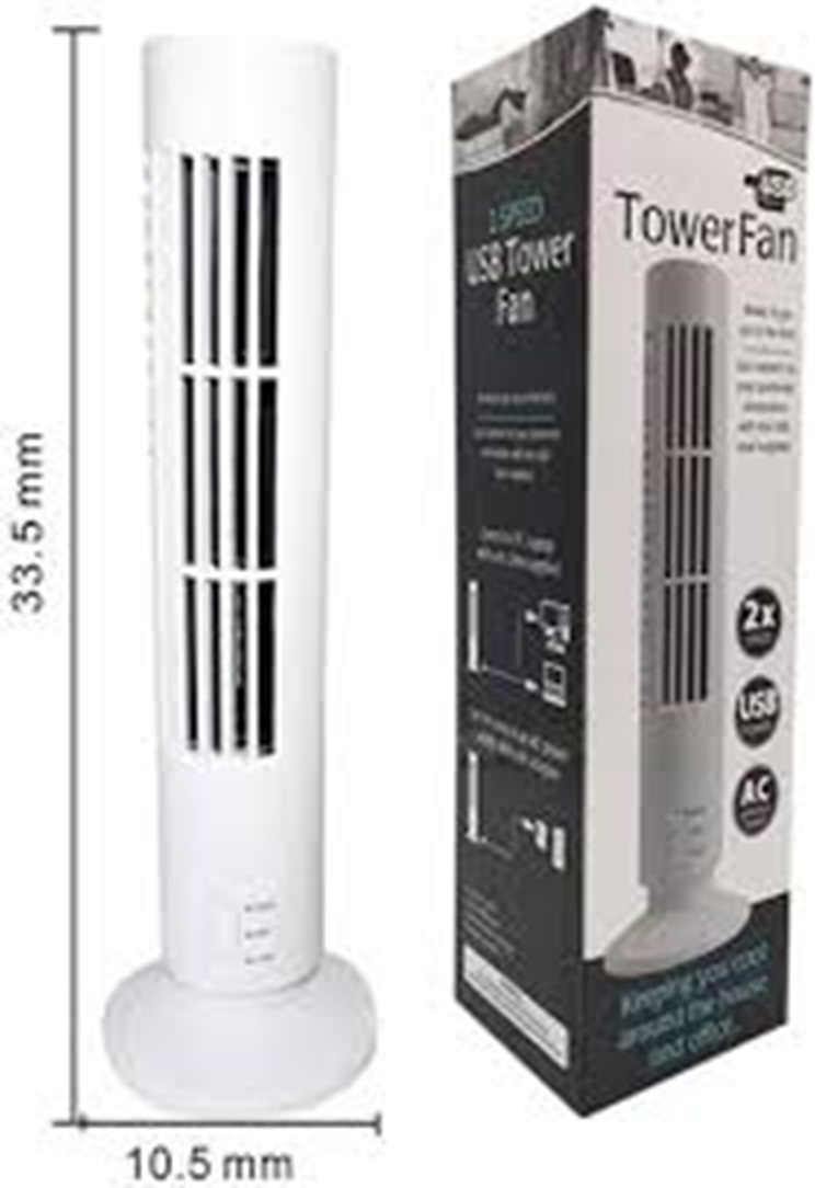 Ventilador abanico de torre con luz.