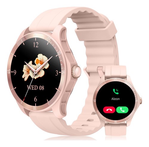Smartwatch Hombre Reloj Inteligente Bluetooth Llamadas Alexa rosa.