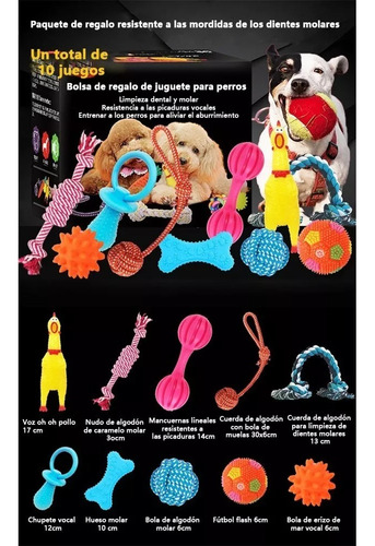 Juguetes Para Perros Hiperactivos 10 Unidades