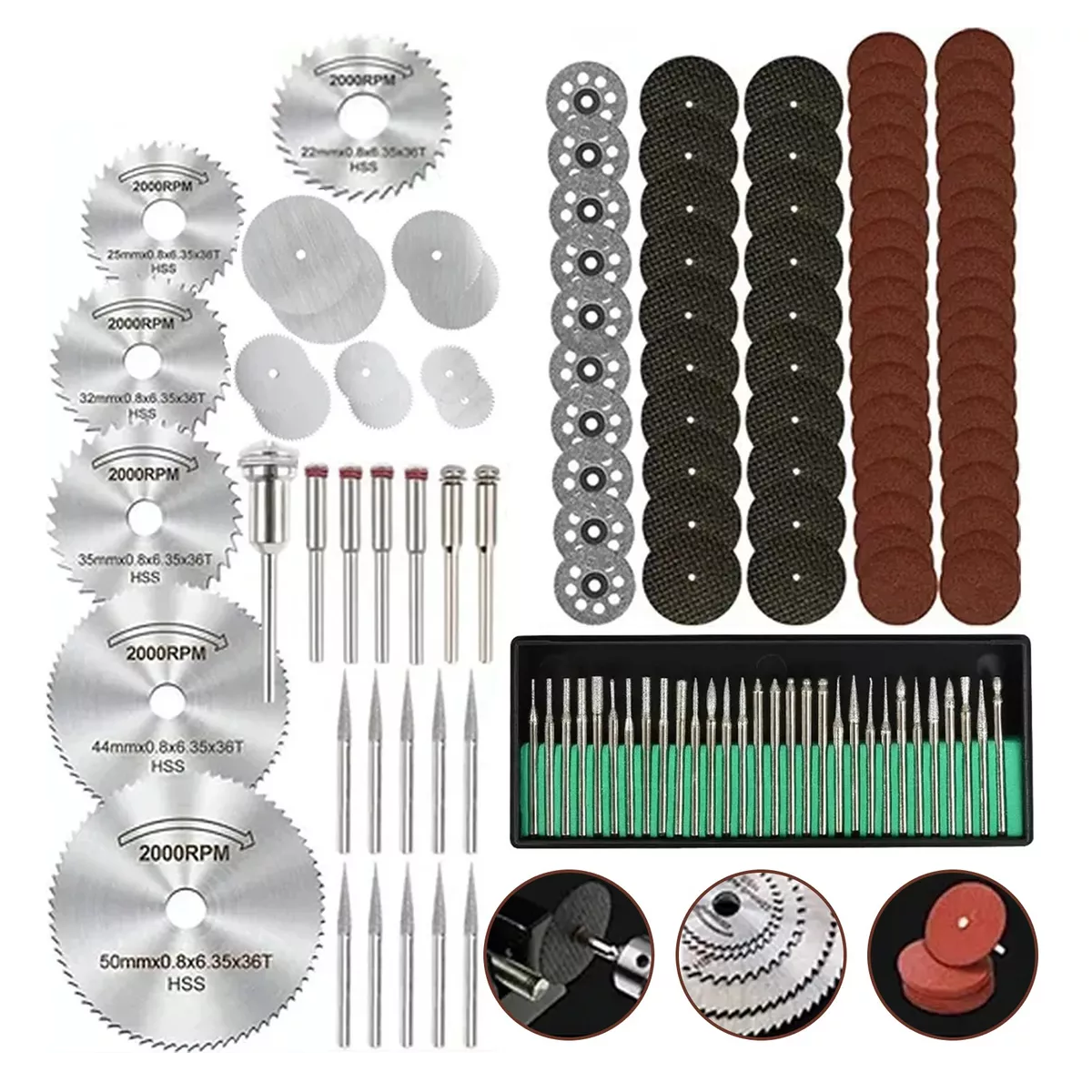 Kit Discos Corte Sierra Hss Para Dremel Mototool Taladro 129 Pzas