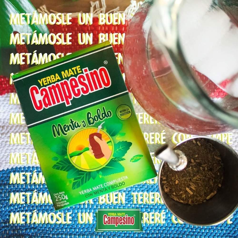 Yerba Mate Campesino Menta Boldo.