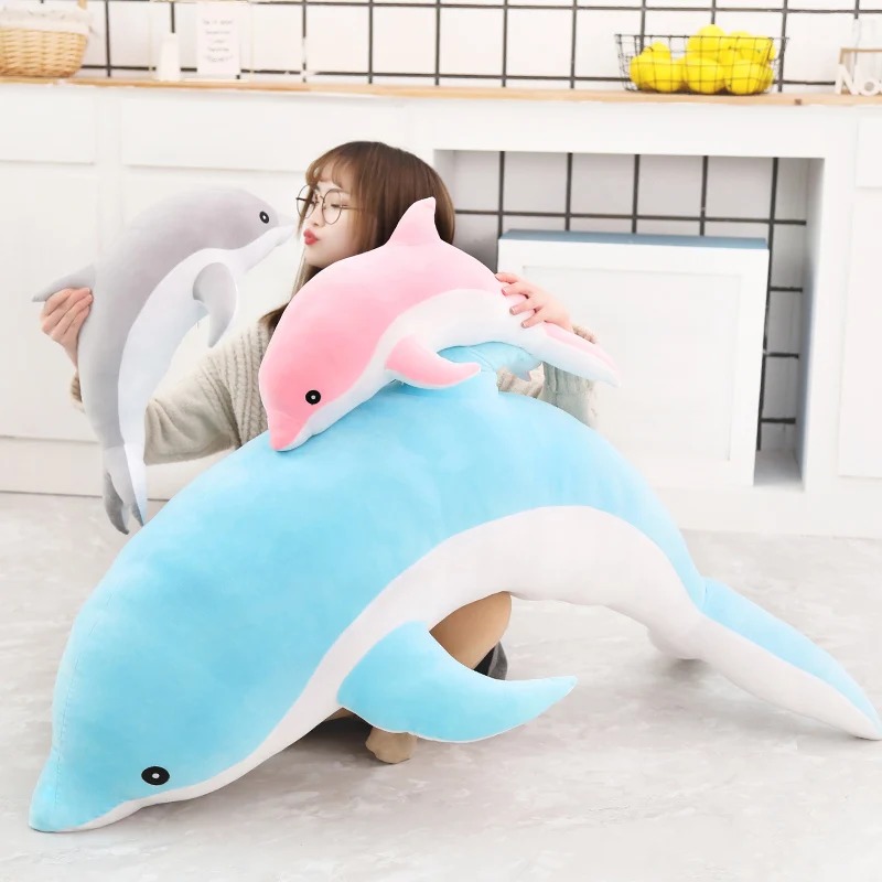 Peluche Animal Delfin Kawaii Almohada Suave Felpa Juguetes Niños