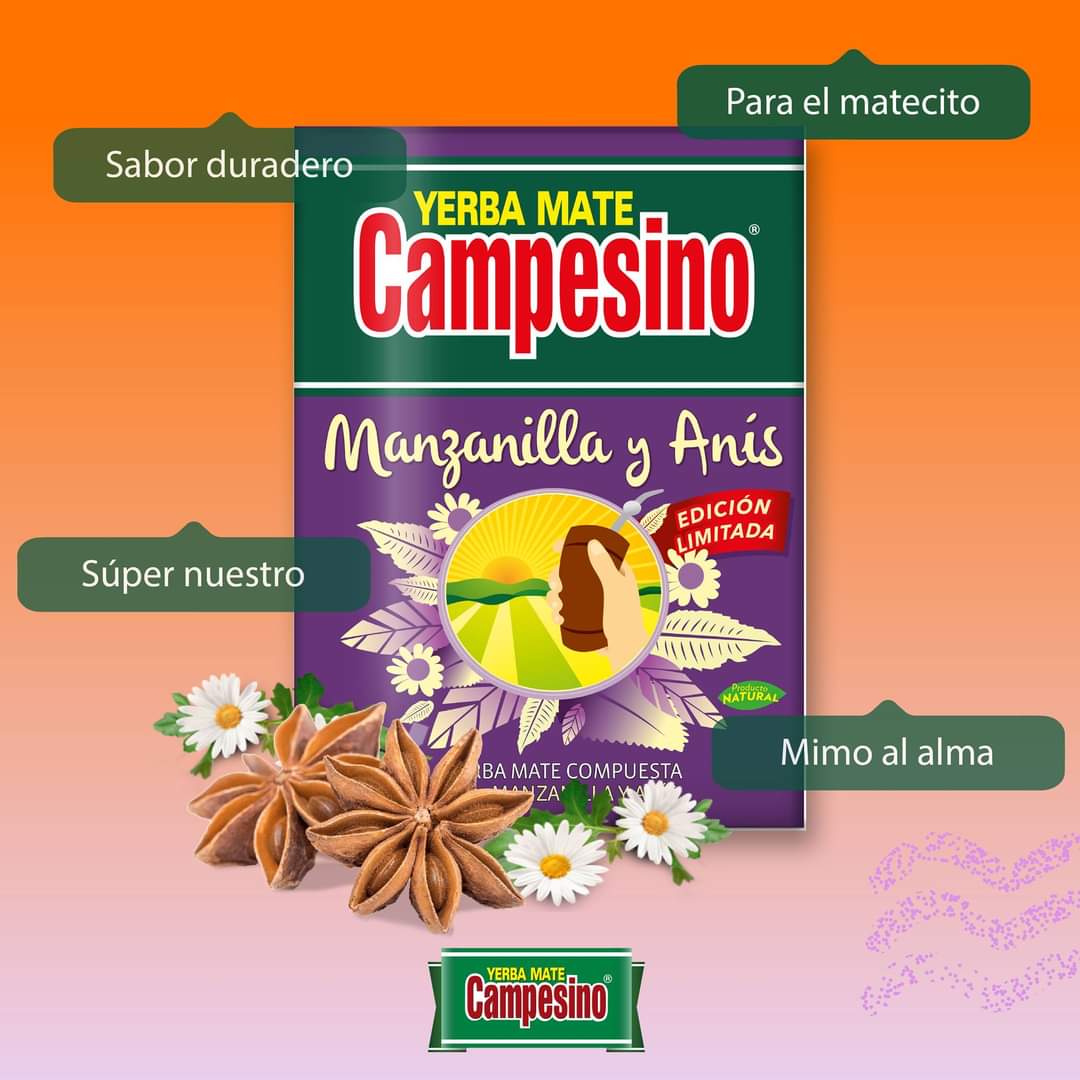 Yerba Mate Campesino Manzanilla y Anís 500 g