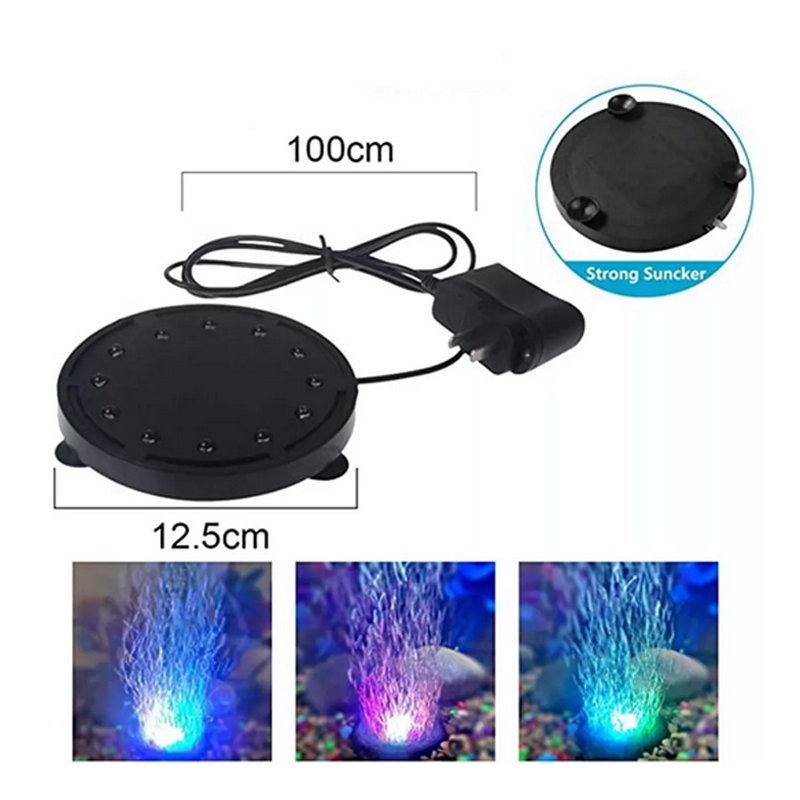 Lámpara Para Peceras Acuario Burbuja Luces 12 Leds