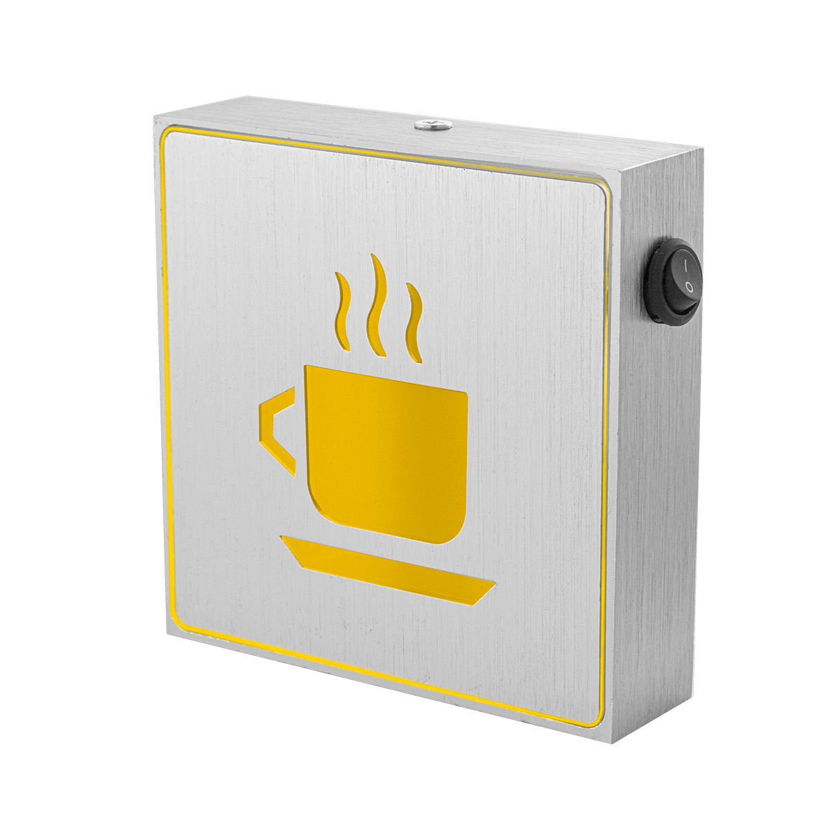 Anuncio Luminoso Color Amarillo Taza De Café Mtl-3006