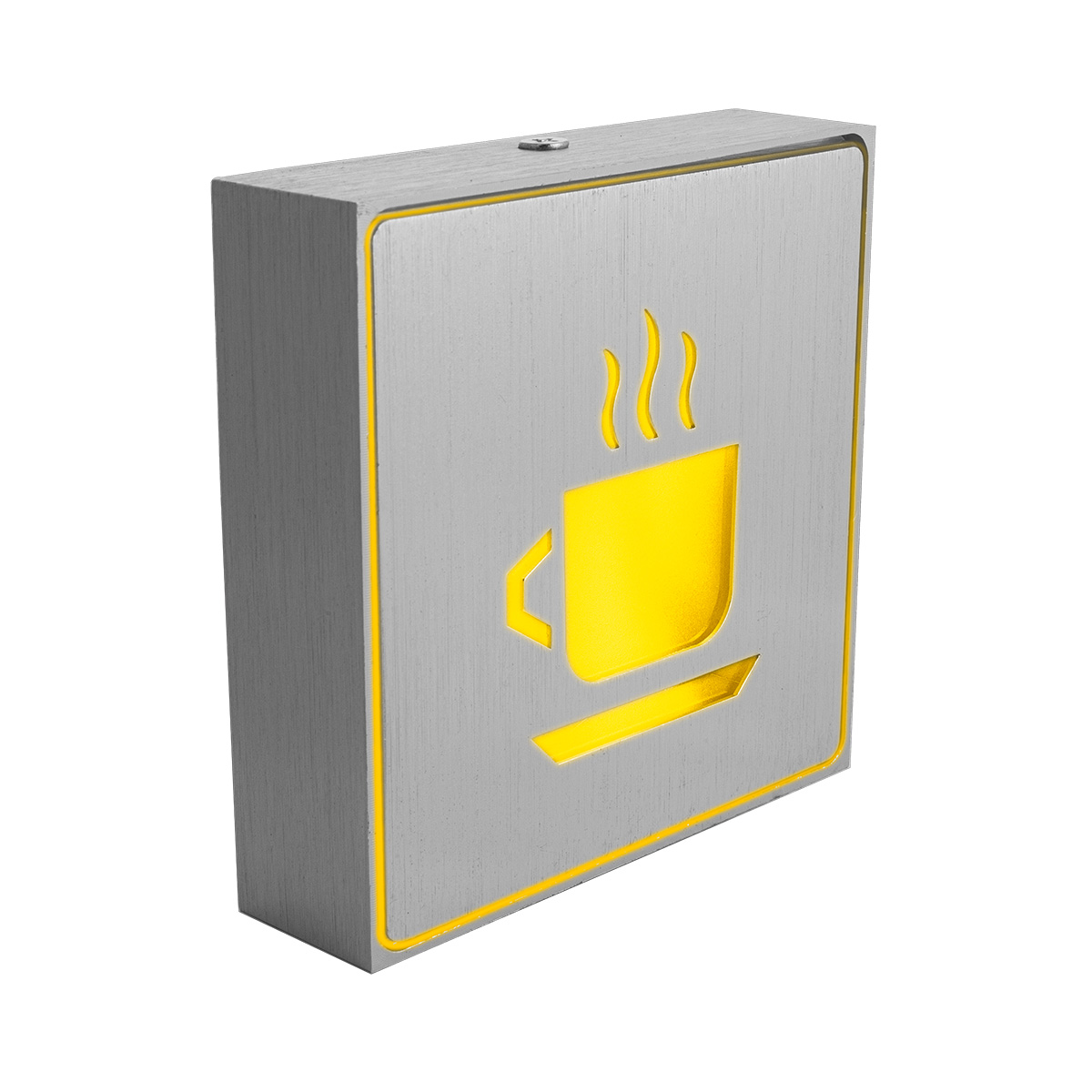 Anuncio Luminoso Color Amarillo Taza De Café Mtl-3006