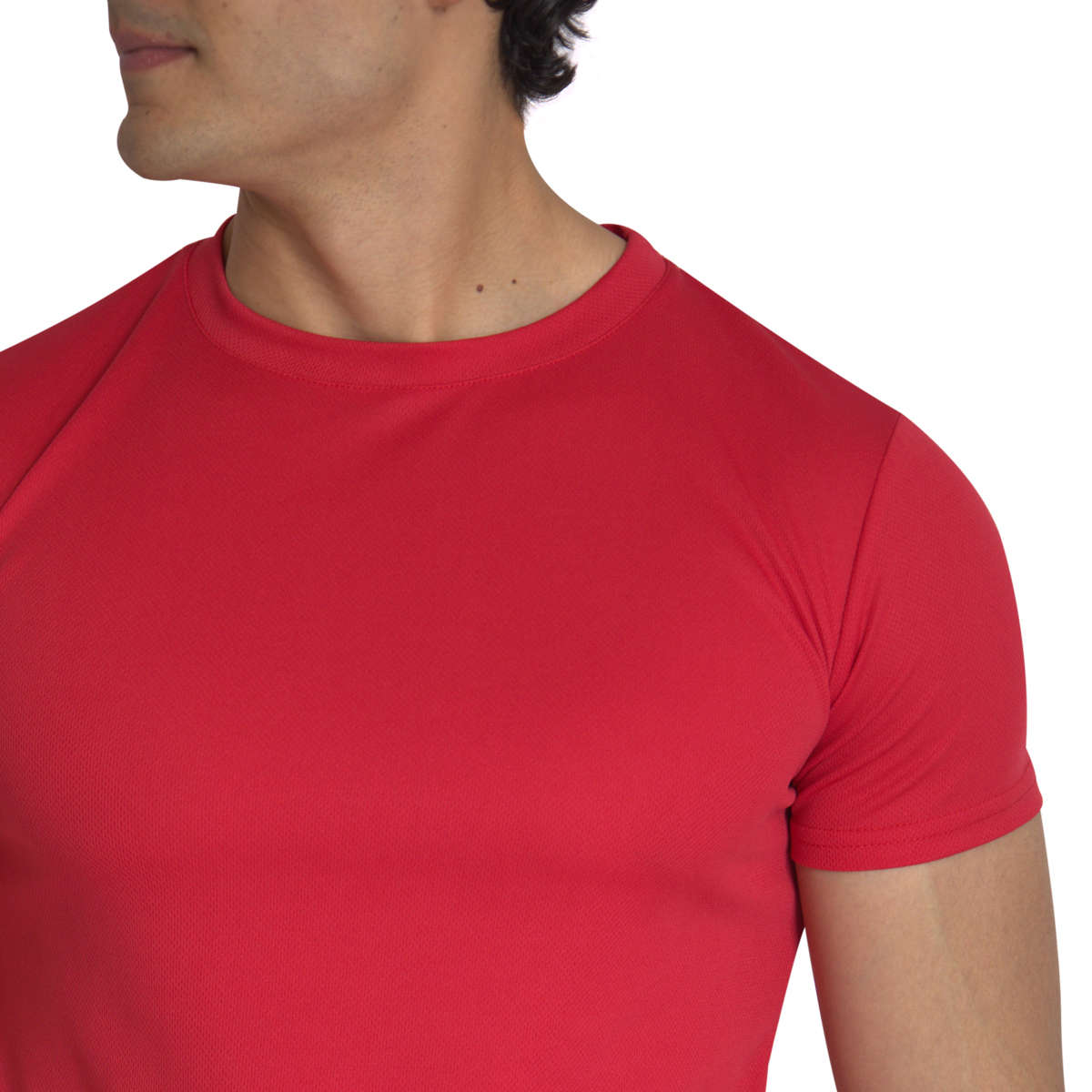 Playera Deportiva Manga Corta Cuello Redondo Color Rojo Para Hombre CHB Chili Beans Clothing Co..