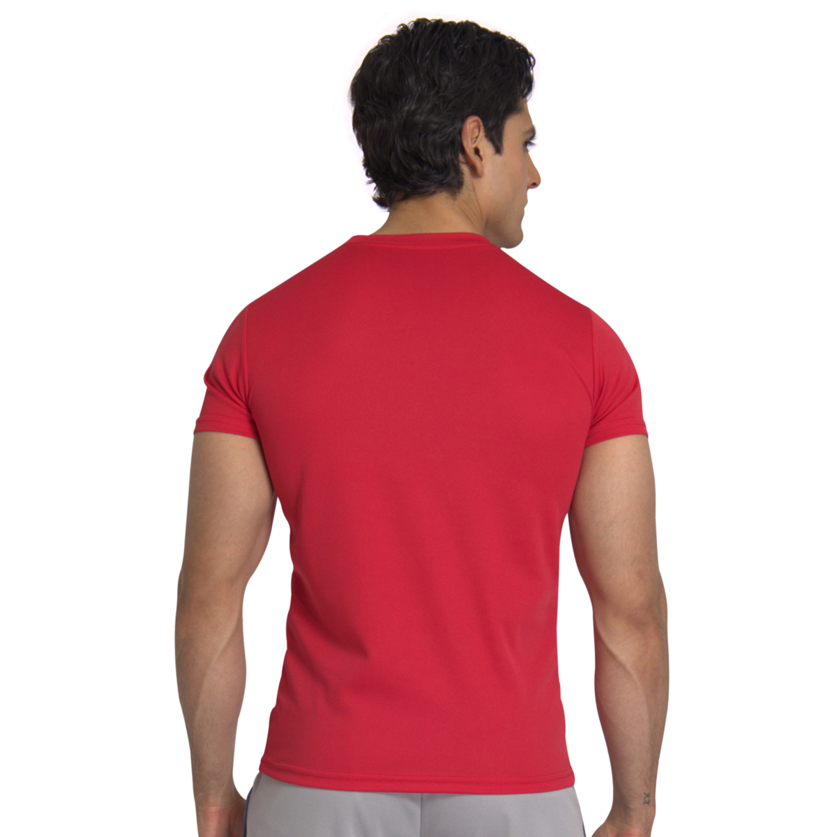 Playera Deportiva Manga Corta Cuello Redondo Color Rojo Para Hombre CHB Chili Beans Clothing Co..