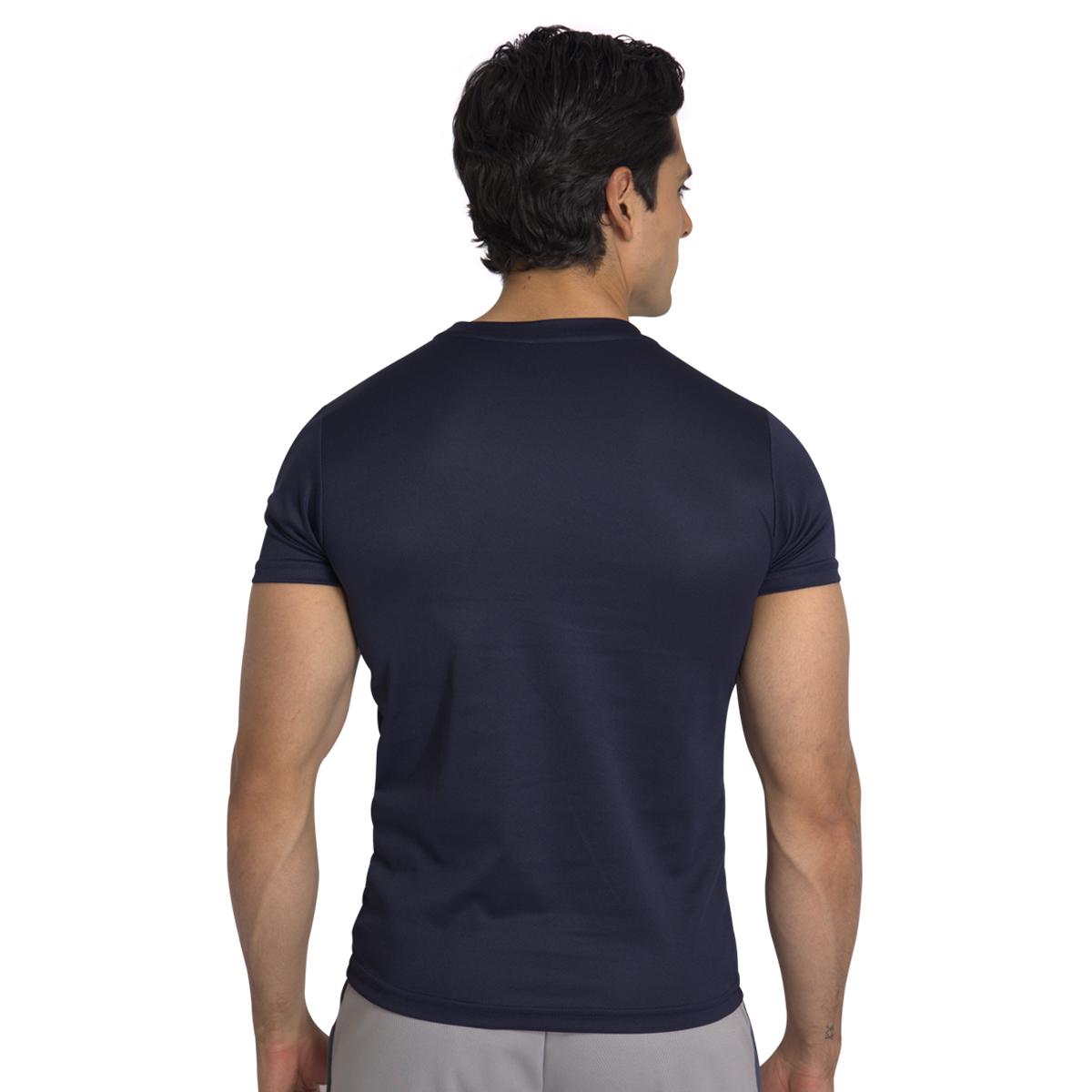 Playera Deportiva Manga Corta Cuello Redondo Color Azul Marino Para Hombre CHB Chili Beans Clothing Co..