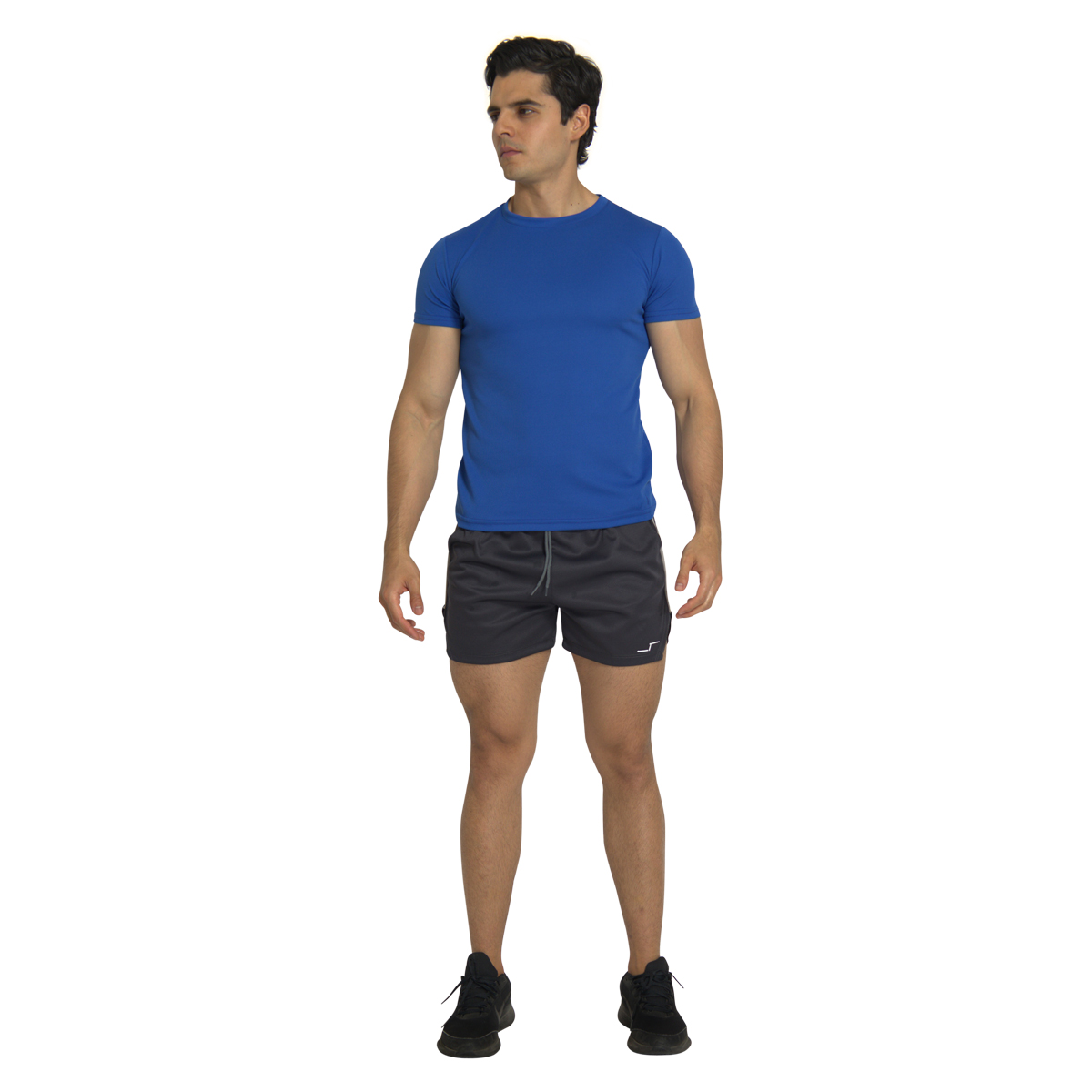 Playera Deportiva Manga Corta Cuello Redondo Color Azul Para Hombre CHB Chili Beans Clothing Co..