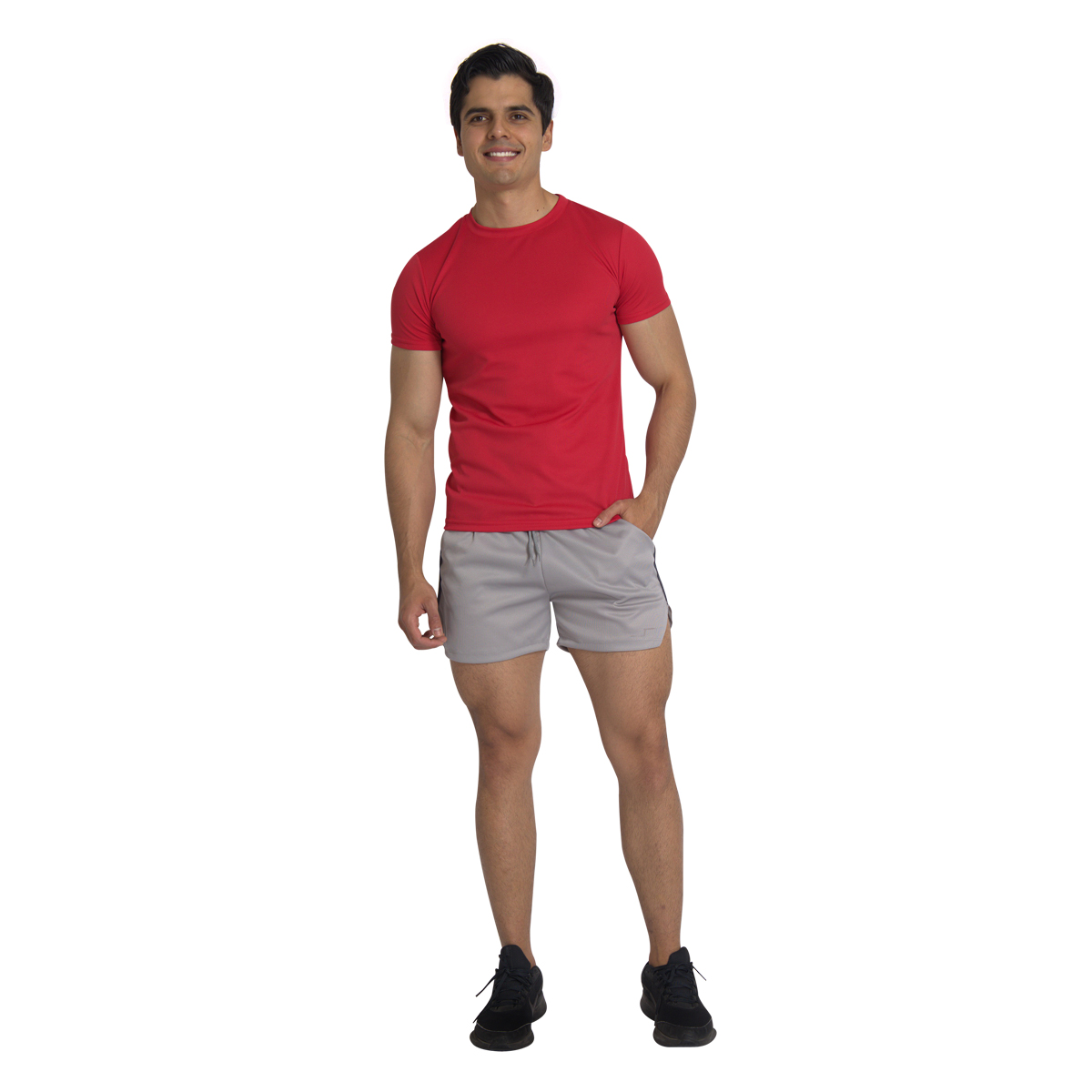 Playera Deportiva Manga Corta Cuello Redondo Color Rojo Para Hombre CHB Chili Beans Clothing Co..