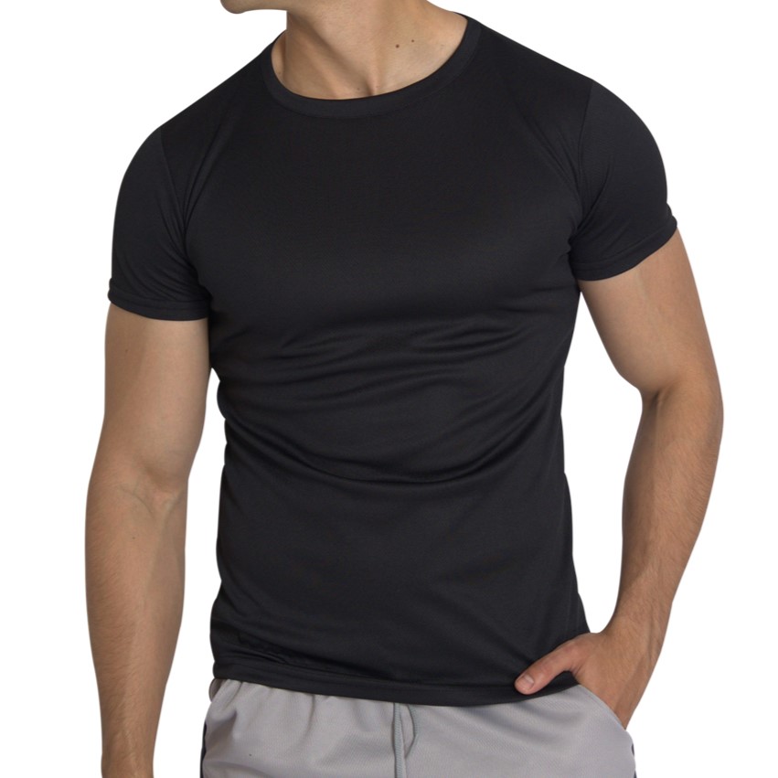 Playera Deportiva Manga Corta Cuello Redondo Color Negro Para Hombre CHB Chili Beans Clothing Co..