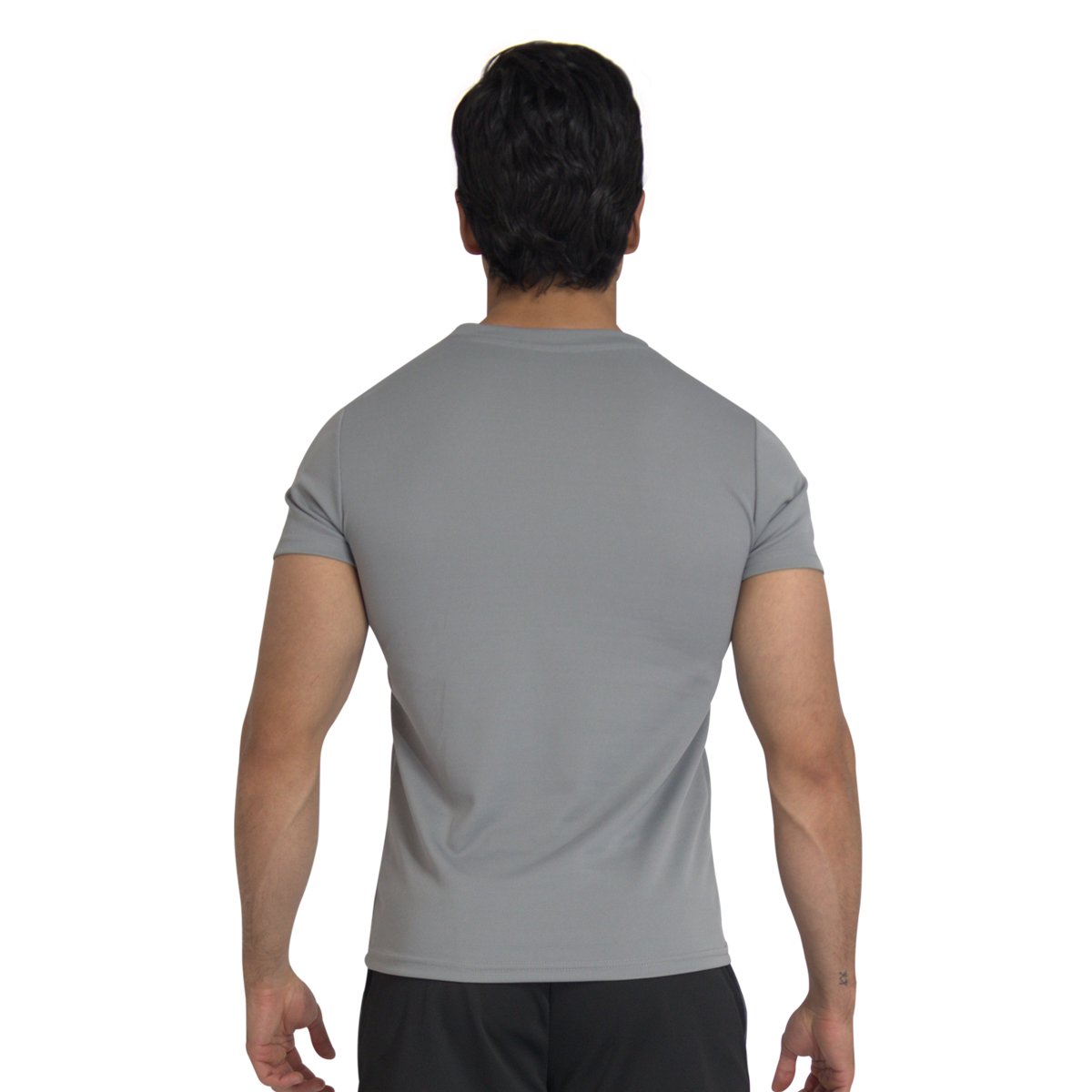 Playera Deportiva Manga Corta Cuello Redondo Color Gris Para Hombre CHB Chili Beans Clothing Co..