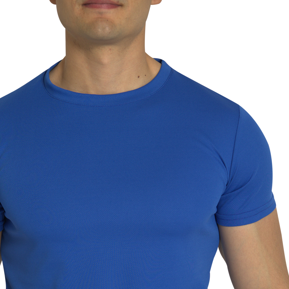 Playera Deportiva Manga Corta Cuello Redondo Color Azul Para Hombre CHB Chili Beans Clothing Co..