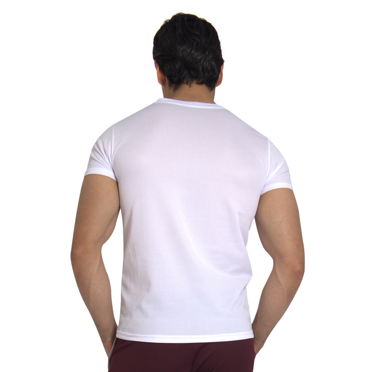 Playera Deportiva Manga Corta Cuello Redondo Color Blanco Para Hombre CHB Chili Beans Clothing Co..