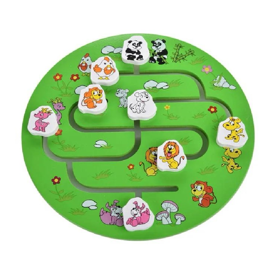 laberinto Estimulación Didáctica Destreza Madera Montessori Bebe