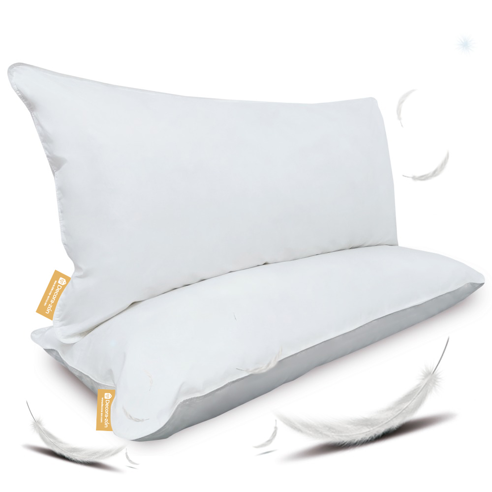 2 Almohadas De Pluma plumon De Ganso Natural 80 20 Estandar