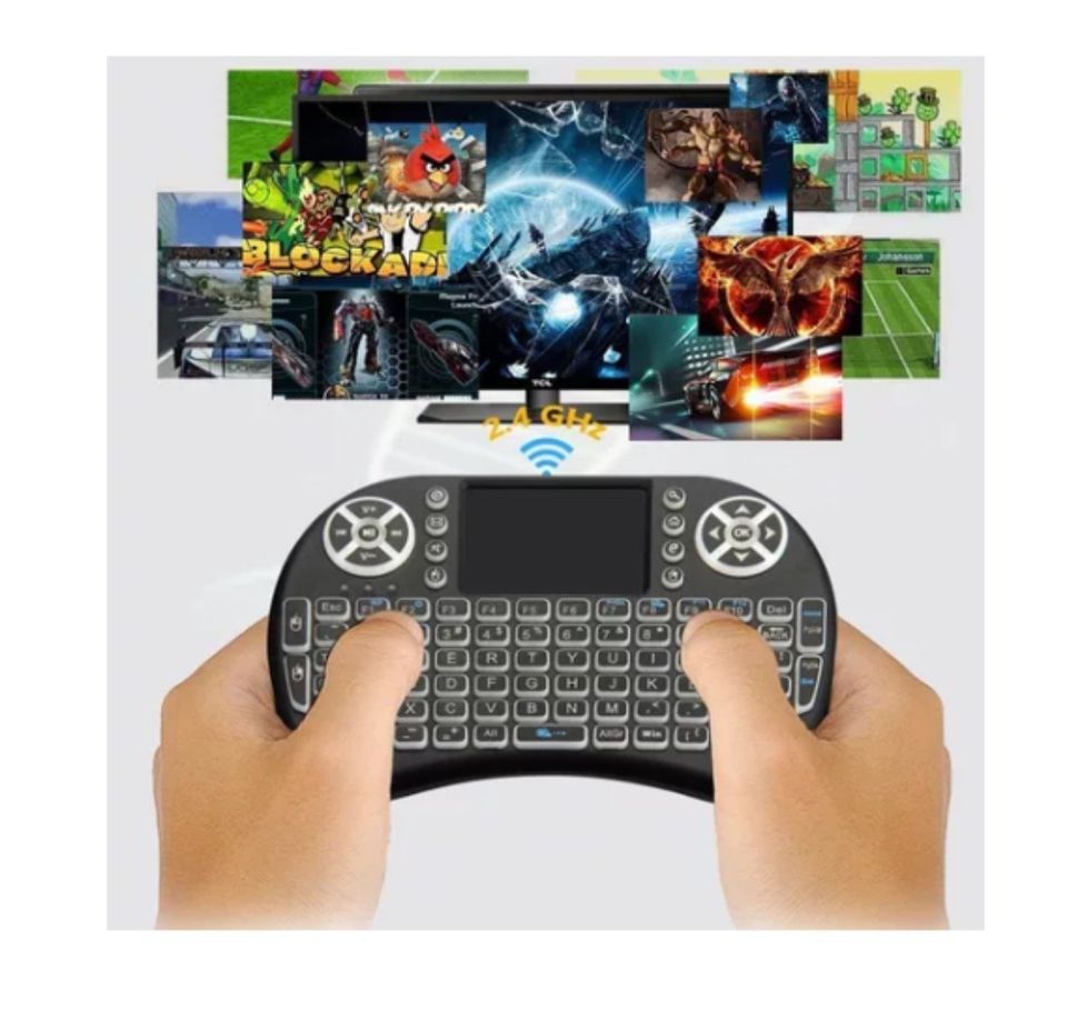 Mini Teclado Pc Inalambrico Bluetooth Touchpad Iluminado gamer consola tv box smart tv pantalla led