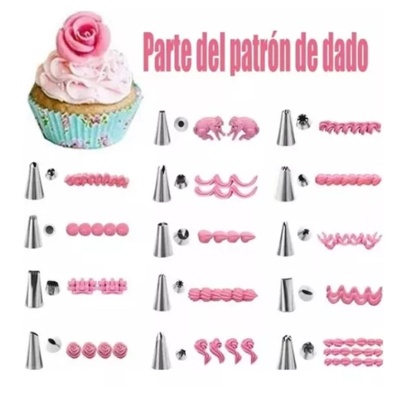 Duyas Boquilla pastelera Kit 72 piezas decoración pasteles cupcakes Repostería