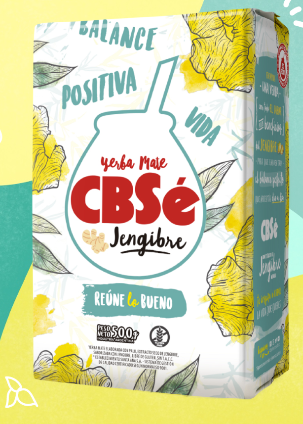 Yerba Mate CBSé Jengibre 500 g.