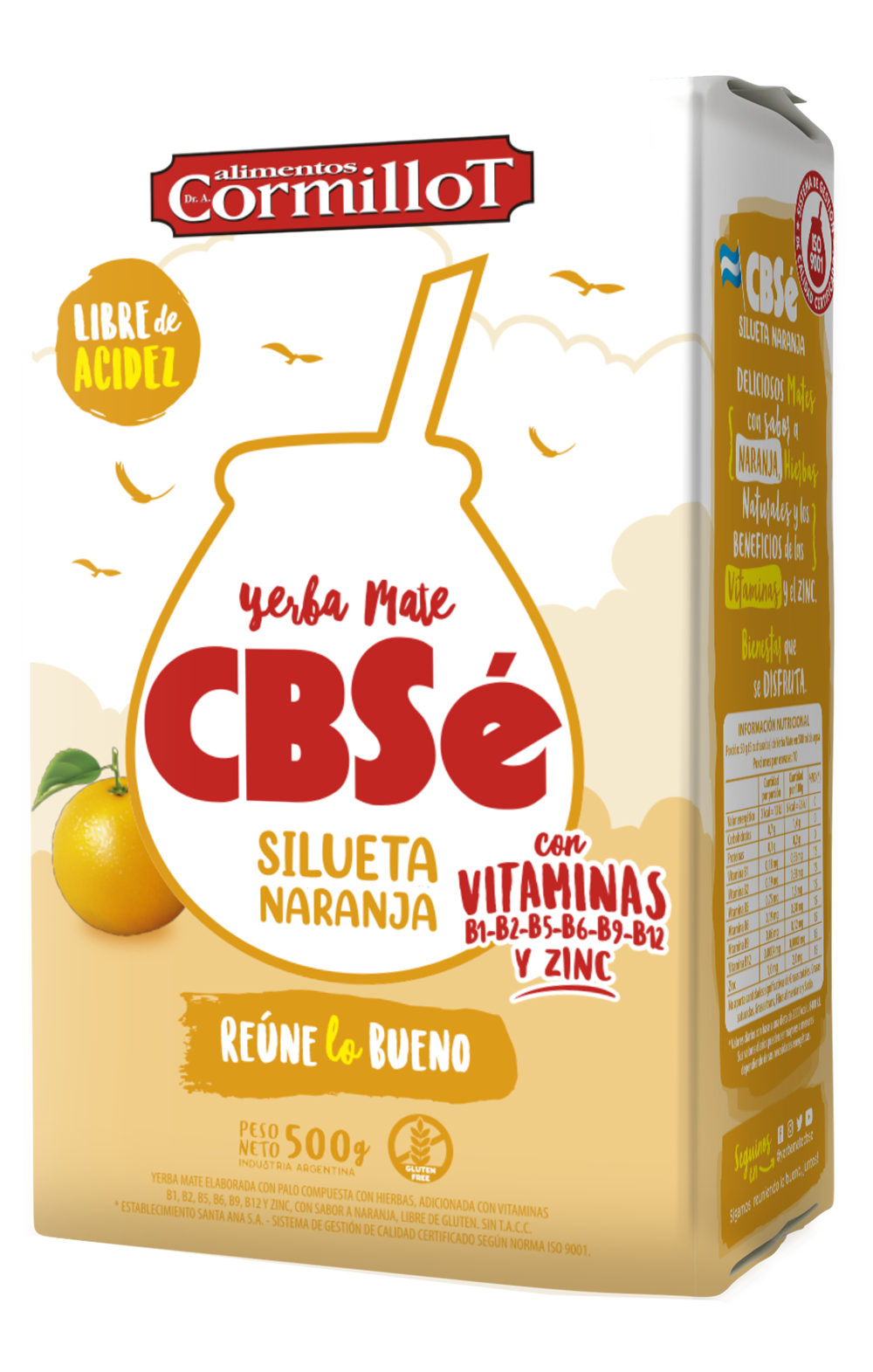 Yerba Mate Cbsé Silueta Naranja 500 g.