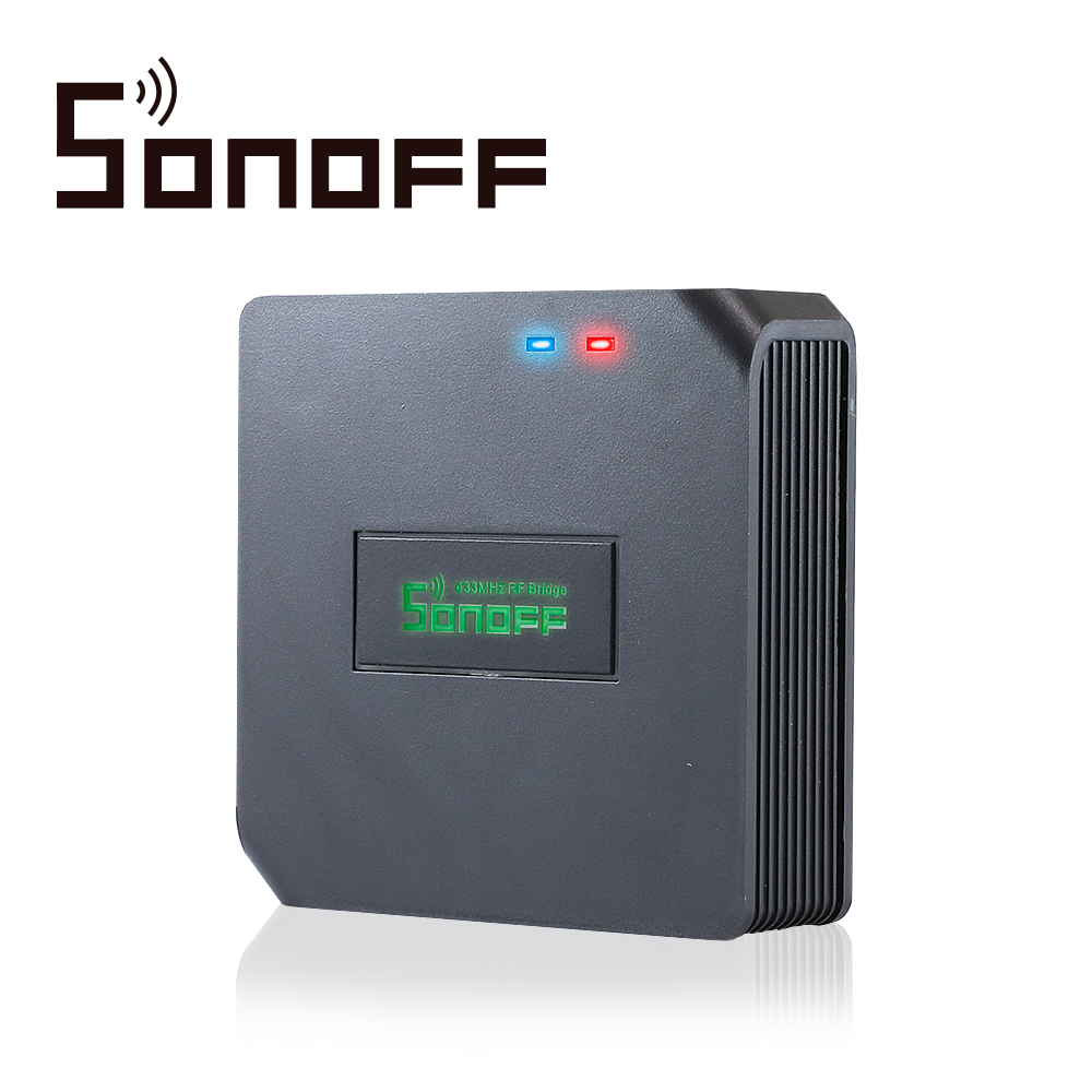COMUNICADOR RF SONOFF RFBRIDGE433 SMART INALAMBRICO WIFI PARA IOS Y ANDROID COMPATIBLE CON ALEXA/GOOGLE HOME/NEST/IFTTT WIFI 2.4GHZ HASTA 16 DISPOSITIVOS RF 433 MHZ SOPORTA CONTROL REMOTO PARA INTERIOR DE 433MHZ (MODELO REMOTE 433 NO INCLUIDO)
