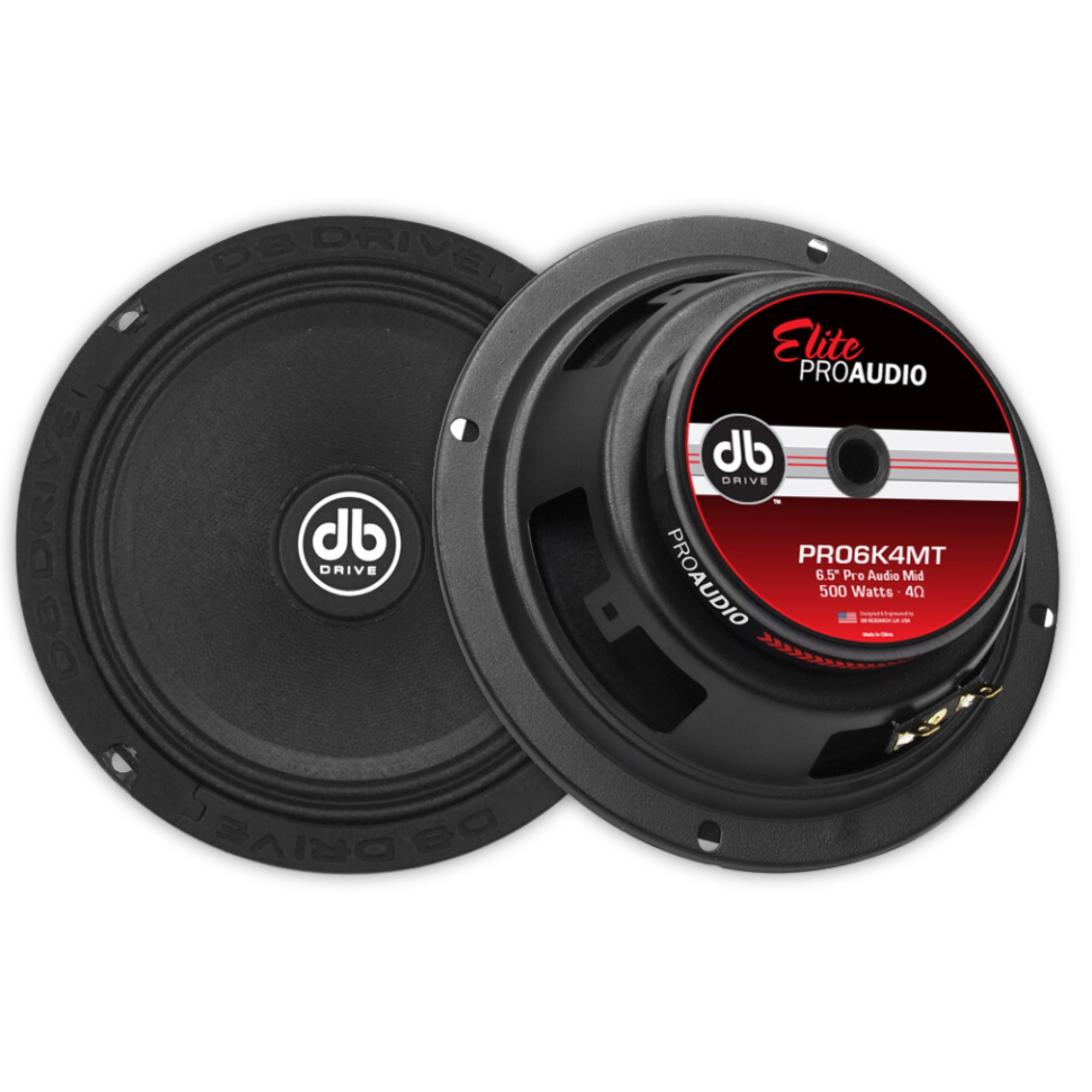 Set De Medios Rangos Open Show DB Drive PRO6K4MT 500 Watts 6.5" 4 Ohms.