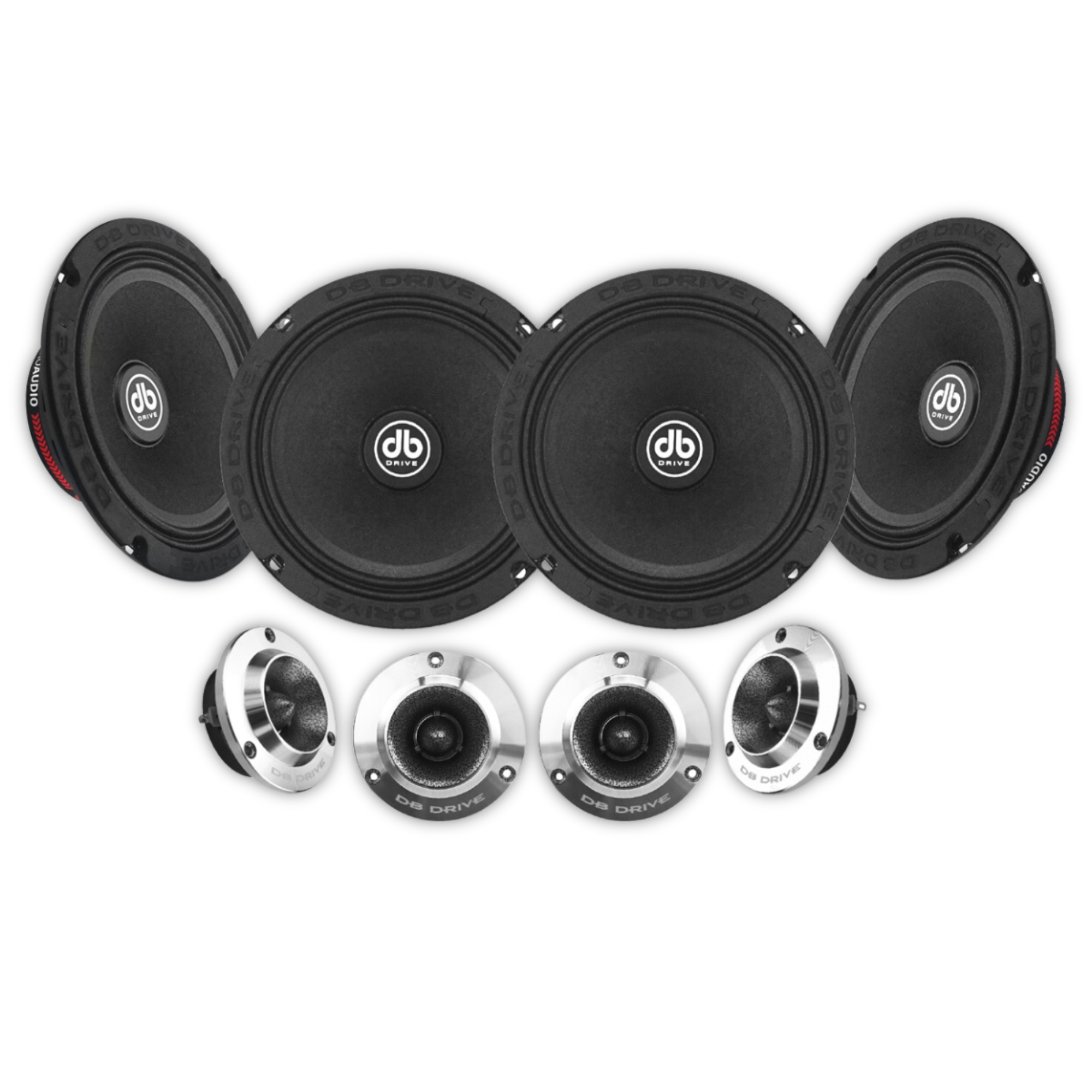 Set De Medios Rangos Open Show DB Drive PRO6K4MT 500 Watts 6.5" 4 Ohms.