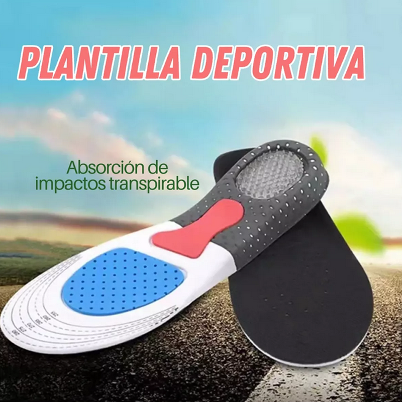 1 Par Plantillas Ortopedica Gel Descanso Ajustable Deporte