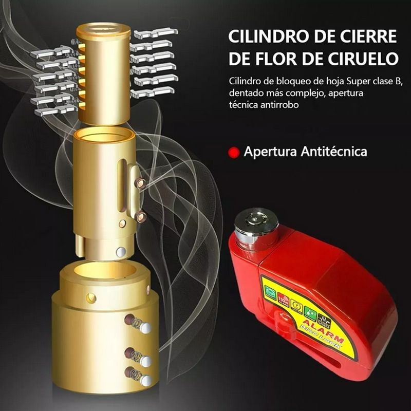 Candado Disco Alarma De Seguridad Moto Accesorios 110db