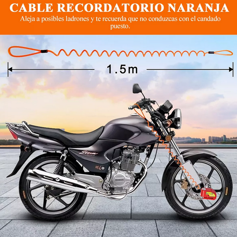 Candado Disco Alarma De Seguridad Moto Accesorios 110db