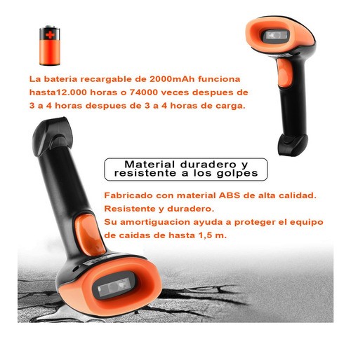 Lector De Código Barras 1d/2d Inalámbrico Láser Lector Qr