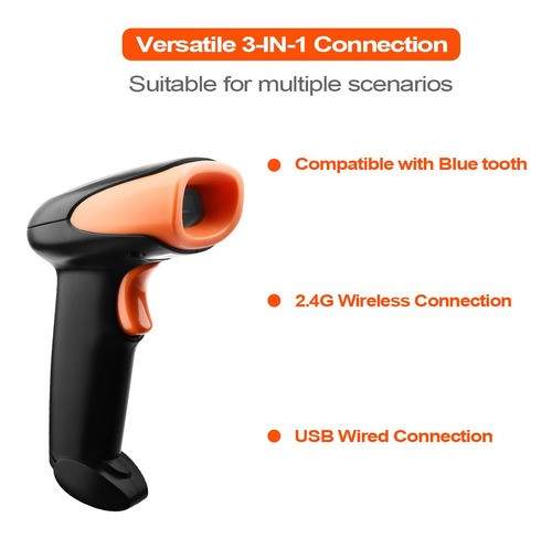 Lector De Código Barras 1d/2d Inalámbrico Láser Lector Qr